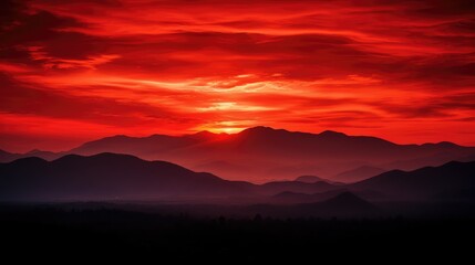 Obraz premium warm red sky