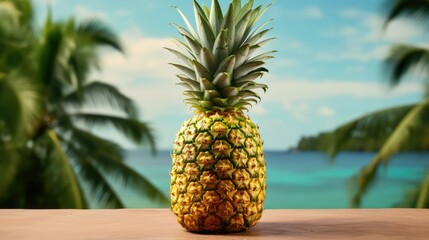 tropical whole pineapple fruit
