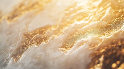 Abstract background with a golden light. A white marble with golden background. Texture design ai generative pattern. Background with a luminous lifestyle golden hue.