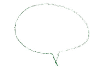 Separate green speech bubble on transparent background