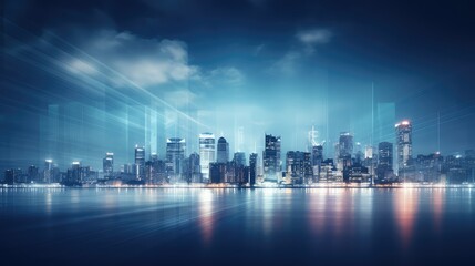 Fototapeta premium dusk blurred background blue