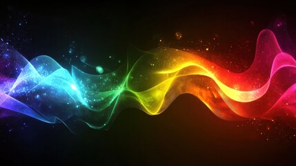 Obraz premium rainbow wave abstract background