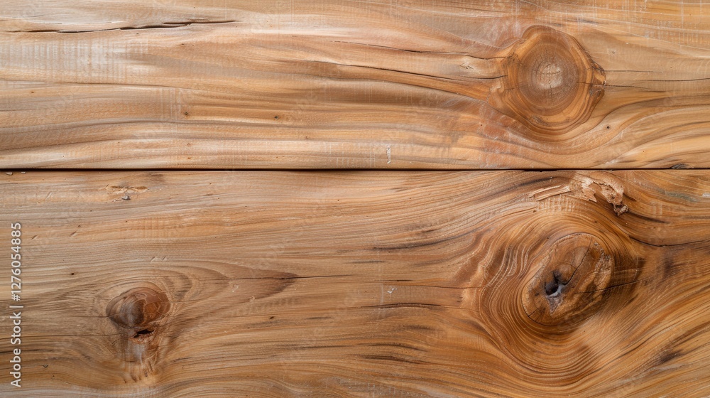 Poster close-up view of natural wooden plank showing unique grain patterns and texture for interior and des