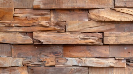 Unique Textured Wooden Planks in Natural Brown Hues for Interior and Exterior Design Projects and Decoration Ideas