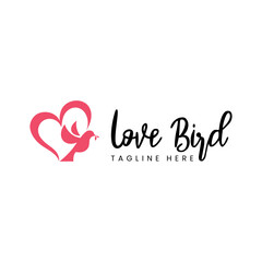 bird love logo designs template is a design asset that represent a logo design related to bird and love