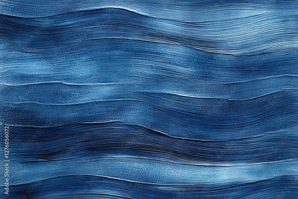 Poster abstract blue textured background with flowing wave patterns resembling water ripples, created using