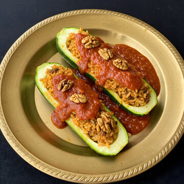 Kusa Mahshi &ndash; Arabian Stuffed Zucchini with Rice & Meat