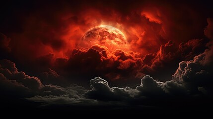 Fototapeta premium celestial red moon