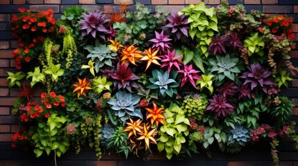 Naklejka premium foliage wall plants