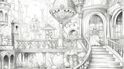 magical coloring book princess