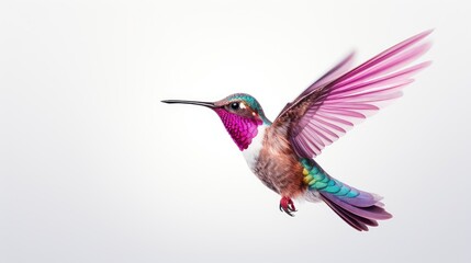 Fototapeta premium photo hummingbird white background