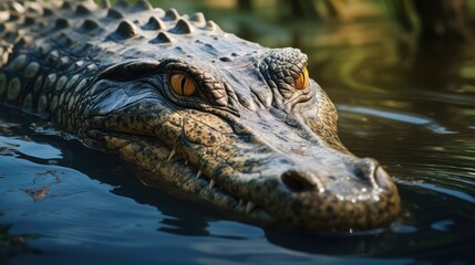 Fototapeta premium patterns alligator in water