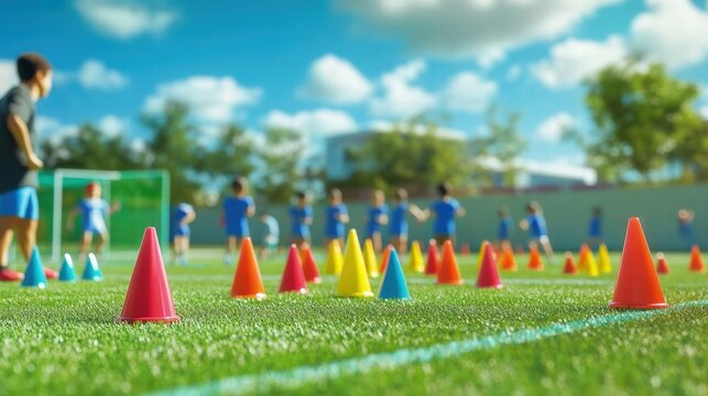 kids soccer training camp fun