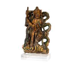 chinese lion statue isolated