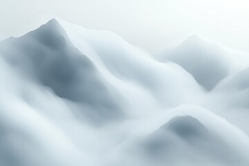 Obraz premium Exploring the cinematic landscape of a foggy mountain valley, monochrome mood, vast depth, and mysterious aura creates a sense of wonder and intrigue.