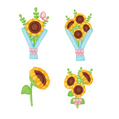 Illustration of Sunflower Bouquet