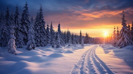 tracks roads snow
