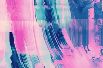 A glitchy risograph-style background with distorted ink layering, unpredictable smudges, and a punk aesthetic.