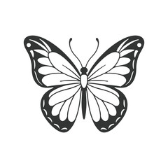 Butterfly silhouette vector illustration art design. Silhouette Butterflies Isolated. insects butterfly outline, tattoo, coloring, vector logo icon set on a white background.