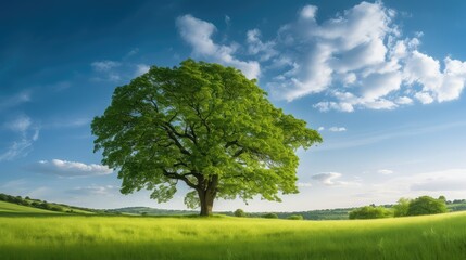 Fototapeta premium lush tree grass