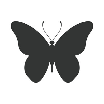 Butterfly silhouette vector illustration art design. Silhouette Butterflies Isolated. insects butterfly outline, tattoo, coloring, vector logo icon set on a white background.