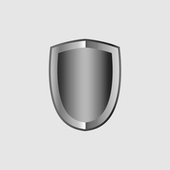 Vector Stock Empty Silver Shield Vector Illustration