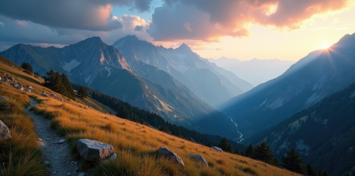 desgradado de monta?as con efectos luminosos y patrones naturales, paisajes naturales, patr?n natural, paisajes multicolores