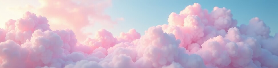 Pastel hues blend into a soft cotton candy cloud, soft, delicate