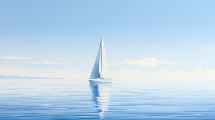 Obraz premium horizon water white