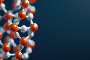 Bonding events creating a twisting dna helix laboratory digital art scientific environment close-up chemical structure