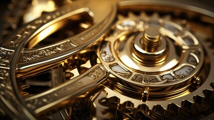 intricate gold gears