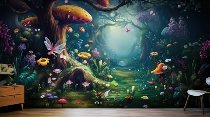 Obraz premium unicorns wall mural
