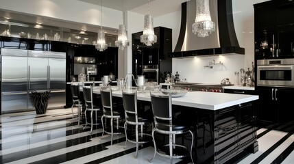 sophistication black and white luxury