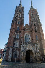 Fototapeta premium Tumski Island Cathedral of St. John the Baptist. Poland, Wroclaw