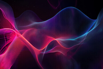 A futuristic wireframe background with glowing edges, deep-space gradients, and a sense of infinite depth. Sci-fi minimalism.