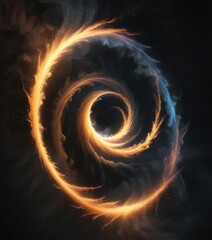 Tiny specks of dust swirl in a miniature vortex above a dark background, dust, vortex, tiny