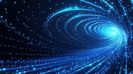 Obraz premium Stunning Blue Light Spiral Abstract Background Image