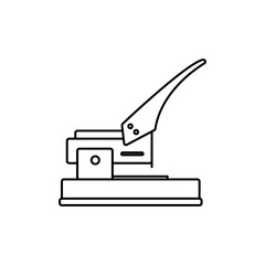 Heavy-Duty Stapler Outline Icons, High Capacity Design for Industrial & Print Media.