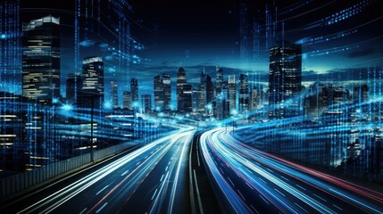 Fototapeta premium digital data highway