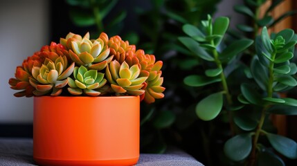 contrast orange and green layout