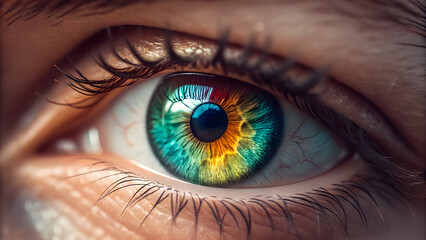 Fototapeta premium close up of a human eye 