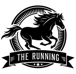 Horse Logo Design with Brand Name: Elegant Equestrian Vector Illustration