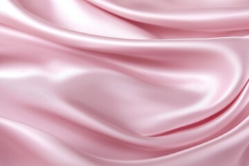 Fototapeta premium Soft Pink Satin Fabric with Smooth Texture and Elegant Flowing Drapery