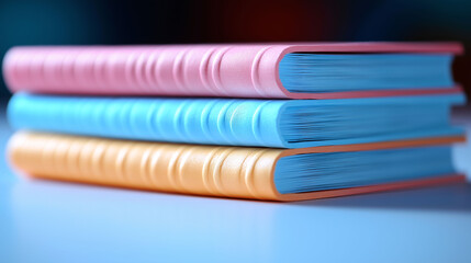 Pastel Books Stack Education Learning Library