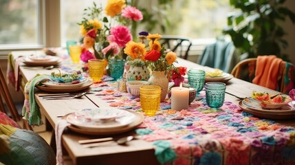 whimsical spring table background