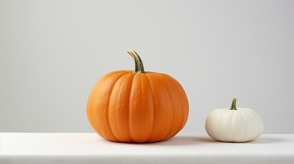 orange pumpkin on white