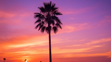 vibrant palm tree sun