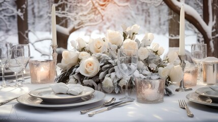 festive winter table