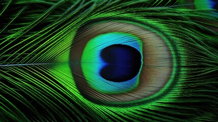 Obraz premium feather pattern green