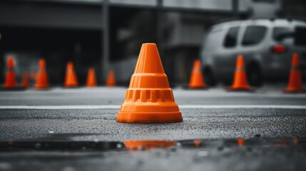 cone neon orange color